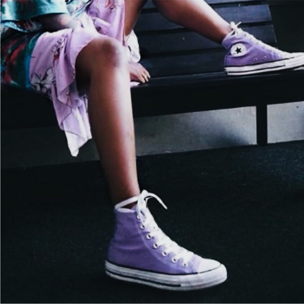 ❗️❗️❌SOLD ❗️❗️ high top Sneakers purple converse shoes